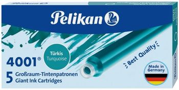 Pelikan Naboje Długie 5 Szt. Turkusowe