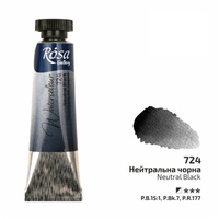 Rosa Gallery Farba  Akwarelowa  Neutral Black 724 10 Ml Tuba