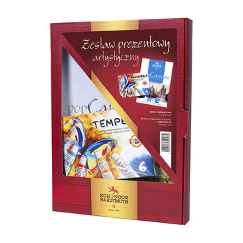 Koh-I-Noor Zestaw Do Malowania Farby Tempery 162501 + Płótno Malarskie A4 W Bloku (6)