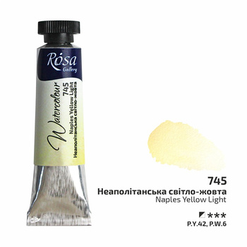 Rosa Gallery Farba  Akwarelowa  Naples Yellow Light 745 10 Ml Tuba