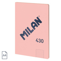 Milan Notes Klejony A4 48k. Linia Różowy