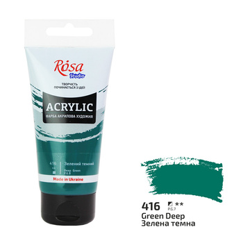 Rosa Studio Farba Akrylowa Deep Green 416 75 Ml