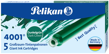Pelikan Naboje Długie 5 Szt. Zielone