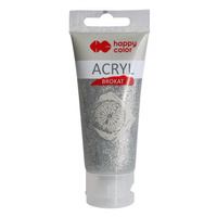 Happy Color Farba Akrylowa Brokatowa Srebrna 60 Ml