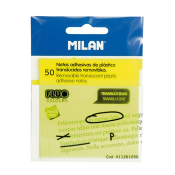Milan Karteczki Samoprzylepne Fluo 76x76mm Żółte