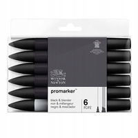 Winsor & Newton Promarker Zestaw 5 Black & Blender