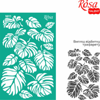 Rosa Talent Szablon Samoprzylepny Wielokrotnego Użytku, Nr 1811, 13x20 Cm - Liście Monstery